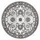 Tappeto MATEO 8037/644 cerchio Moderno cornice, fiori - strutturale grigio 