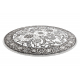 Tappeto MATEO 8037/644 cerchio Moderno cornice, fiori - strutturale grigio 