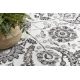 Tappeto MATEO 8037/644 cerchio Moderno cornice, fiori - strutturale grigio 