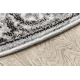 Tappeto MATEO 8037/644 cerchio Moderno cornice, fiori - strutturale grigio 