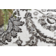 Tappeto MATEO 8037/644 cerchio Moderno cornice, fiori - strutturale grigio 