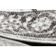 Килим MATEO 8037/644 кръг Модерен кадър, цветя - структурно сив