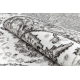 Tappeto MATEO 8037/644 cerchio Moderno cornice, fiori - strutturale grigio 