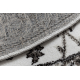 Tappeto MATEO 8037/644 cerchio Moderno cornice, fiori - strutturale grigio 