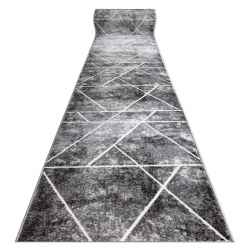 Tapis de couloir MATEO 8031/644 Moderne, géométrique, triangles - structurel gris 