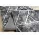 Alfombra de pasillo MATEO 8031/644 Moderna, geométrica, triángulos - estructural gris 