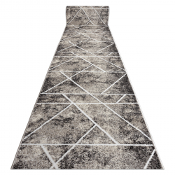 Alfombra de pasillo MATEO 8031/944 Moderna, geométrica, triángulos - estructural gris / beige