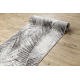Tapis de couloir MATEO 8035/644 Moderne feuilles de palmier - structurel gris 