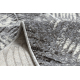 Tapis de couloir MATEO 8035/644 Moderne feuilles de palmier - structurel gris 