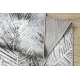 Alfombra de pasillo MATEO 8035/644 Moderna hojas de palma - estructural gris 