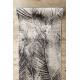 Tapis de couloir MATEO 8035/944 Moderne feuilles de palmier - structurel gris / beige