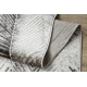Tapis de couloir MATEO 8035/944 Moderne feuilles de palmier - structurel gris / beige
