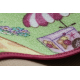 ALFOMBRA REBEL ROADS Candy Town 27 antideslizante para niños - rosado / verde