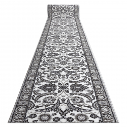 Passatoia MATEO 8037/644 Moderno cornice, fiori - strutturale griggio 