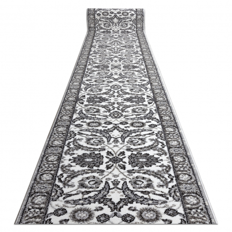 Passatoia MATEO 8037/644 Moderno cornice, fiori - strutturale griggio 