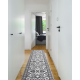 Passatoia MATEO 8037/644 Moderno cornice, fiori - strutturale griggio 