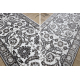 Passatoia MATEO 8037/644 Moderno cornice, fiori - strutturale griggio 