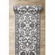 Tapis de couloir MATEO 8037/644 Moderne cadre, fleurs - structurel gris 