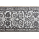 Runner MATEO 8037/644 Classic frame, flowers - structural grey