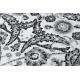 Passatoia MATEO 8037/644 Moderno cornice, fiori - strutturale griggio 