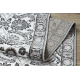 Passatoia MATEO 8037/644 Moderno cornice, fiori - strutturale griggio 