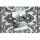 Passatoia MATEO 8037/944 Moderno cornice, fiori - strutturale grigio / beige