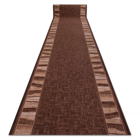 Alfombra de pasillo con refuerzo de goma LINEA marrón 100cm