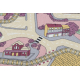 TAPIS REBEL ROADS Playtime 63 Petite ville, antidérapant pour enfants - rose / beige