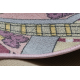 ALFOMBRA REBEL ROADS Playtime 63 Pequeño pueblo, antideslizante para niños - rosado / beige 