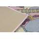 ALFOMBRA REBEL ROADS Playtime 63 Pequeño pueblo, antideslizante para niños - rosado / beige 