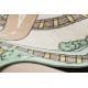 ALFOMBRA REBEL ROADS Playtime 32 Pequeño pueblo, antideslizante para niños - beige / verde 