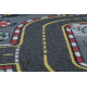 ALFOMBRA REBEL ROADS Racers 97 Calles, carros, antideslizante para niños - gris