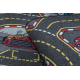 REBEL ROADS TEPPICH Racers 97 Straßen, Autos rutschfest für Kinder - grau