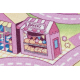 REBEL ROADS TEPPICH Sweet town 26 Süßigkeiten, rutschfest für Kinder - rosa / grün