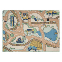 Tapete de lã KESHAN franjas, étnico, oriental 6902/53533 verde / terracota