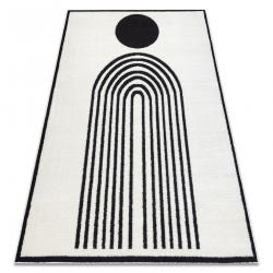 современный ковер SAMPLE Le Monde B8597A геометрический кремовый / черный