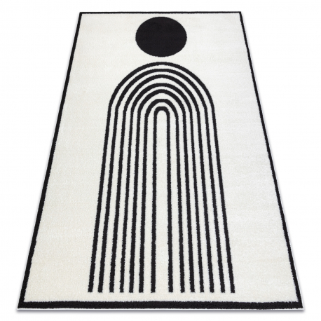 Carpet SAMPLE Le Monde B8597A geometric cream / black