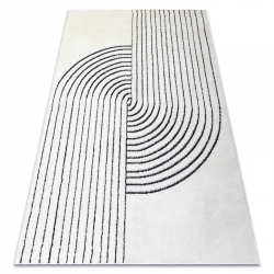 сучасний килим SAMPLE Le Monde B8587A геометричний кремовий / чорний