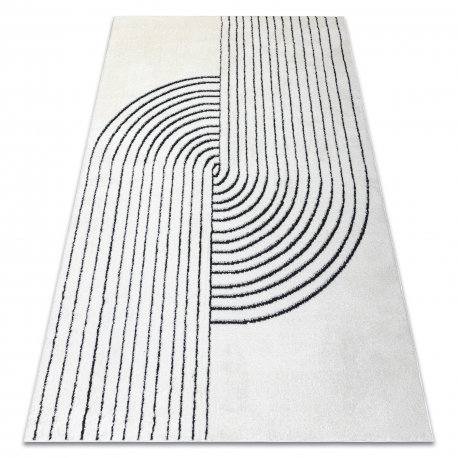 Moderný koberec SAMPLE Le Monde B8587A geometrická krémová / čierna