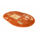 Tæppe oval TUREK 3074 Blade terra