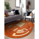 Teppe oval TUREK 3074 Blader terra