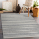 Preproga string SISAL FLAT 22206025 Črte bela siva / bež