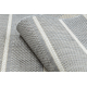 Fonott sizal flat szőnyeg 22206025 Csíkok gri / bézs