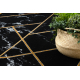 Eksklusiv EMERALD Teppe 2000 sirkel - glamour, stilig marmor, geometriske svart / gull