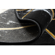 Alfombra EMERALD exclusivo 2000 circulo - glamour, elegante mármol, geométrico negro / oro