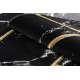Αποκλειστικό EMERALD Χαλί 2000 κύκλος - αίγλη, κομψό μάρμαρο, γεωμετρική μαύρο / χρυσός