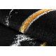 изключителен EMERALD килим 2000 кръг - блясък, мрамор, геометричен черен / злато