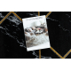 Exklusiv EMERALD Matta 2000 circle - glamour, snygg marble, geometrisk svart / guld