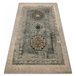 ANDRE 2835 washing carpet Coffee, kitchen, anti-slip - green / brown