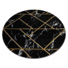 Tappeto EMERALD esclusivo 2000 cerchio - glamour, elegante Marmo, géométrique nero / oro